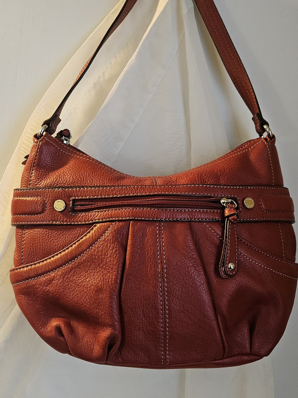 Red Leather TIGNANELLO Shoulder Bag - Women - Picture 2 of 7